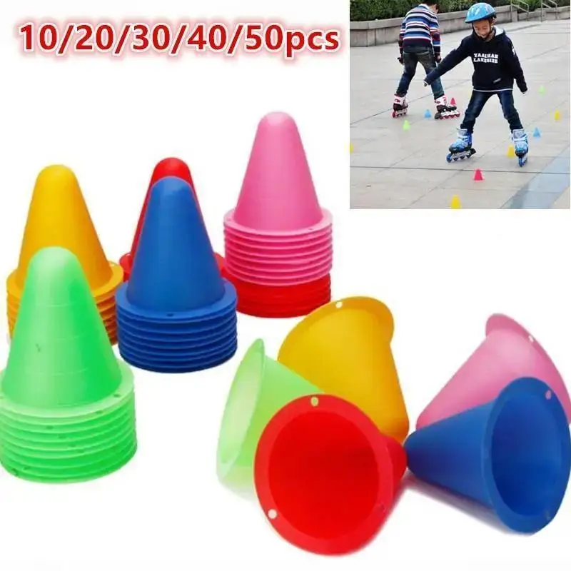 10 Pcs Football Marking Cup Marker Cones Slalom Roller skate pile Soccer Training Equipment