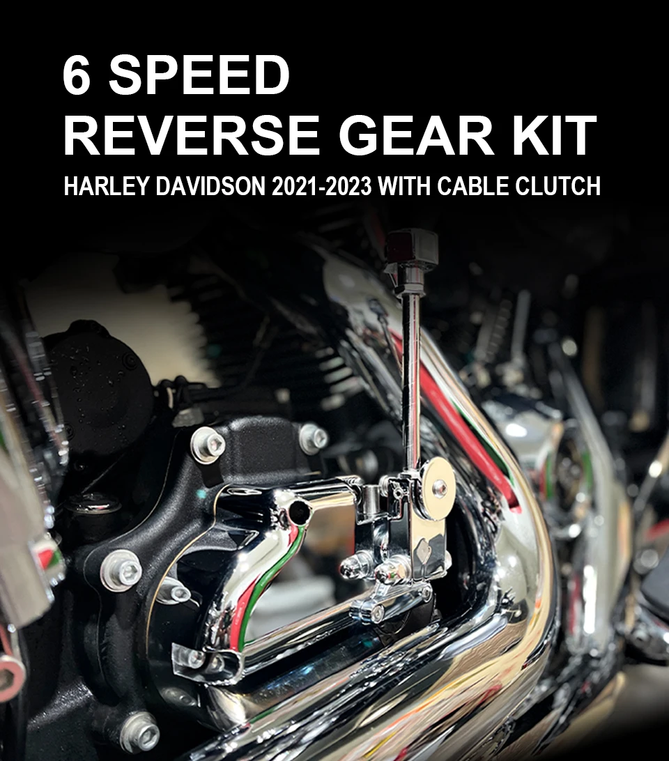 Picture 5: 2021-2023 6-Speed Aluminum Alloy Cable Clutch Reverse Gear Kit Black  for Motorcycle