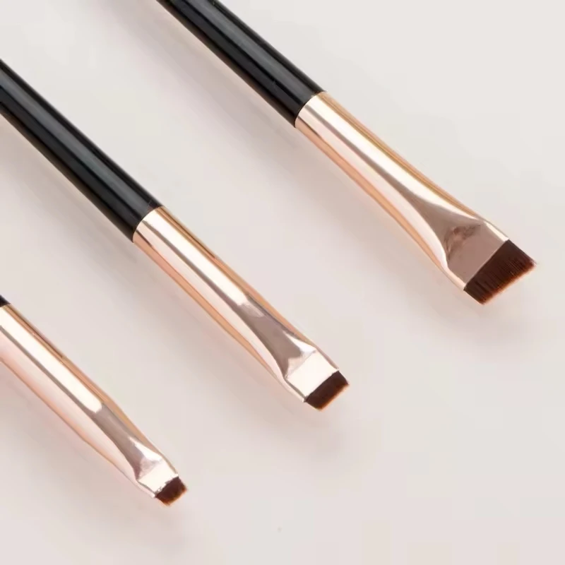 3 pçs/set lâmina delineador escova sobrancelha escova portátil plana fina delineador sobrancelha contorno pincéis de maquiagem ferramenta de maquiagem ﻿