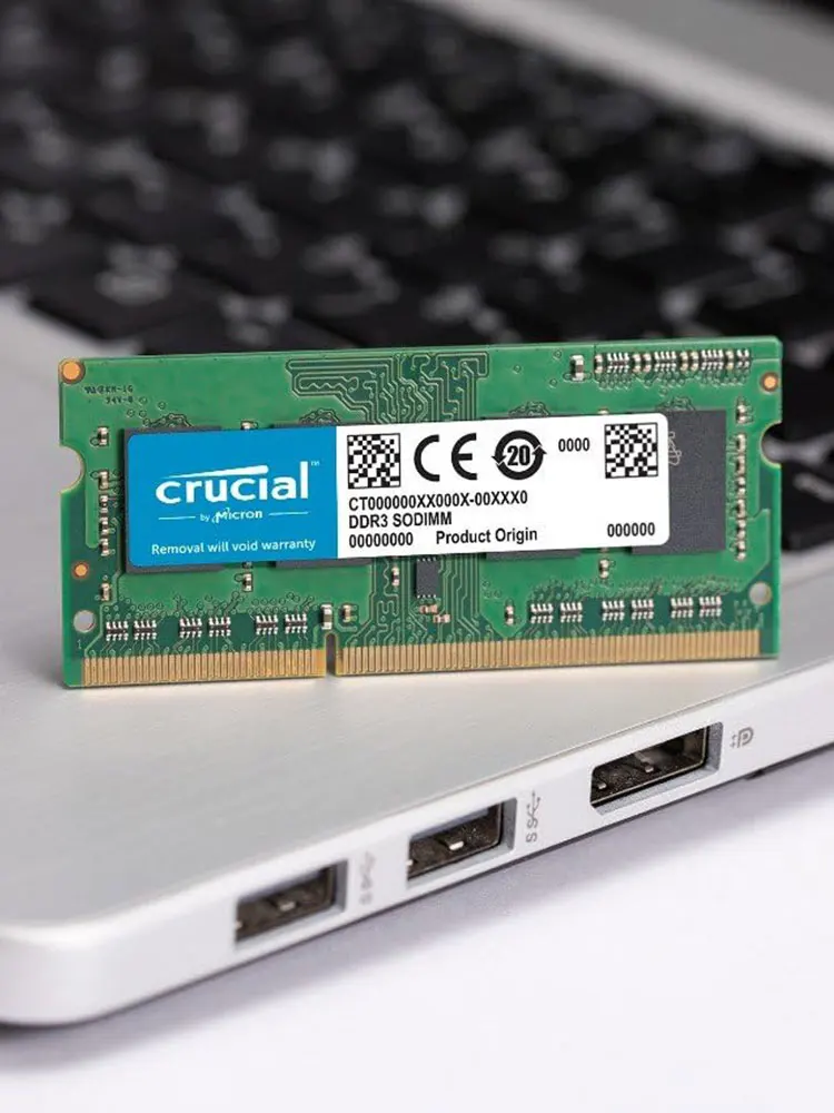 Crucial DDR3 DDR3L RAM 8GB 4GB 2GB 1066MHz 1333MHz 1600MHz PC3-12800 10600 204 broches 1.35V 1.5V ordinateur portable SODIMM mémoire pour ordinateur portable