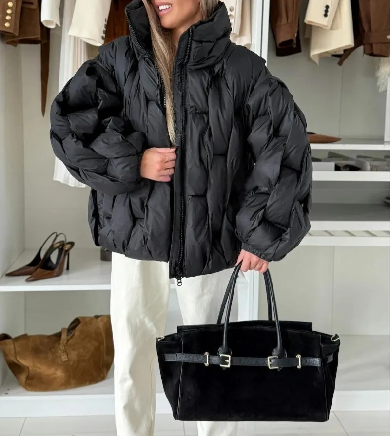 เสื้อแจ็คเก็ตขนเป็ดสำหรับผู้หญิง ฤดูใบไม้ร่วงและฤดูหนาว ปี 2025 เพื่อให้ความอบอุ่น