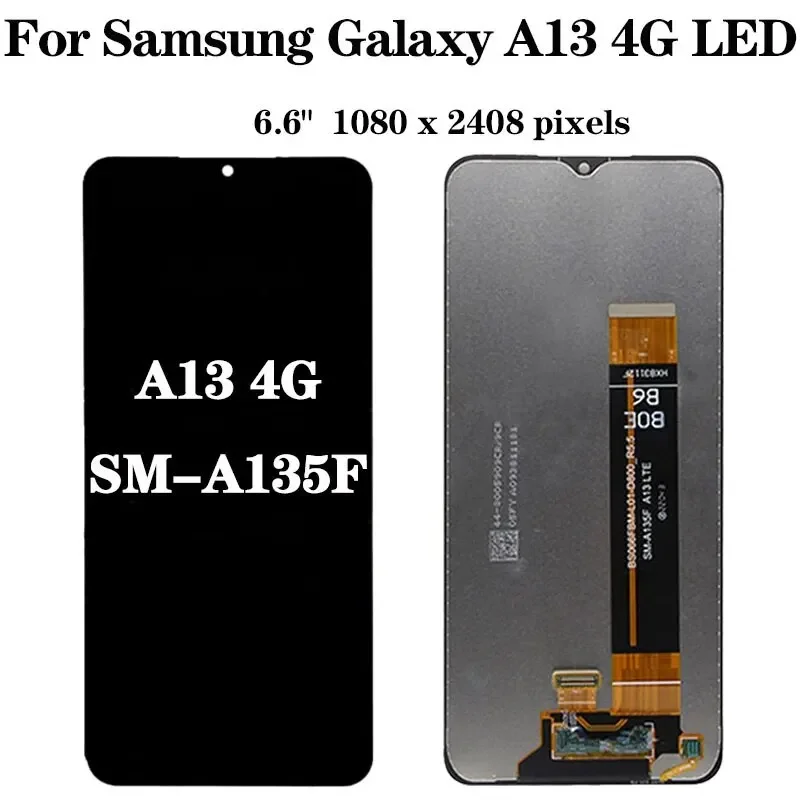 IPS LCD For SAMSUNG A13 4G LCD Display Touch Screen Digiziter Assembly pantalla For Samung A135 With Frame LCD Display