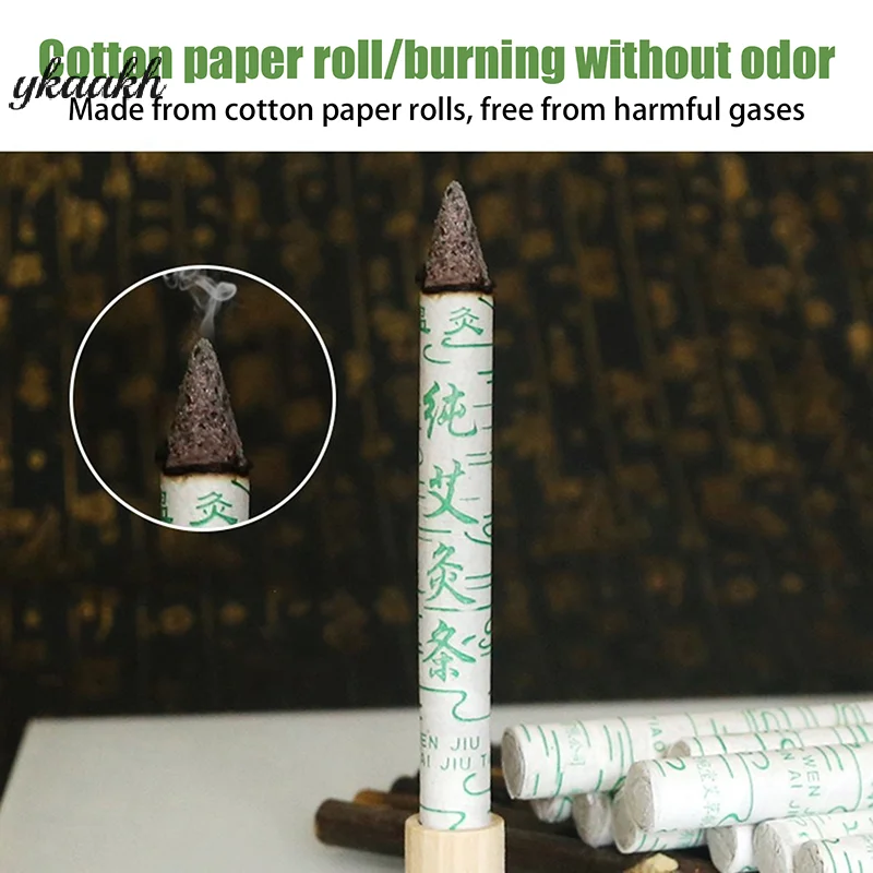 

10Pcs/Box Moxa Rolls Pure Wormwood Traditional Moxa Therapy Chinese Hierbas Medicinale Moxibustion Stick Meridian Warm Massage