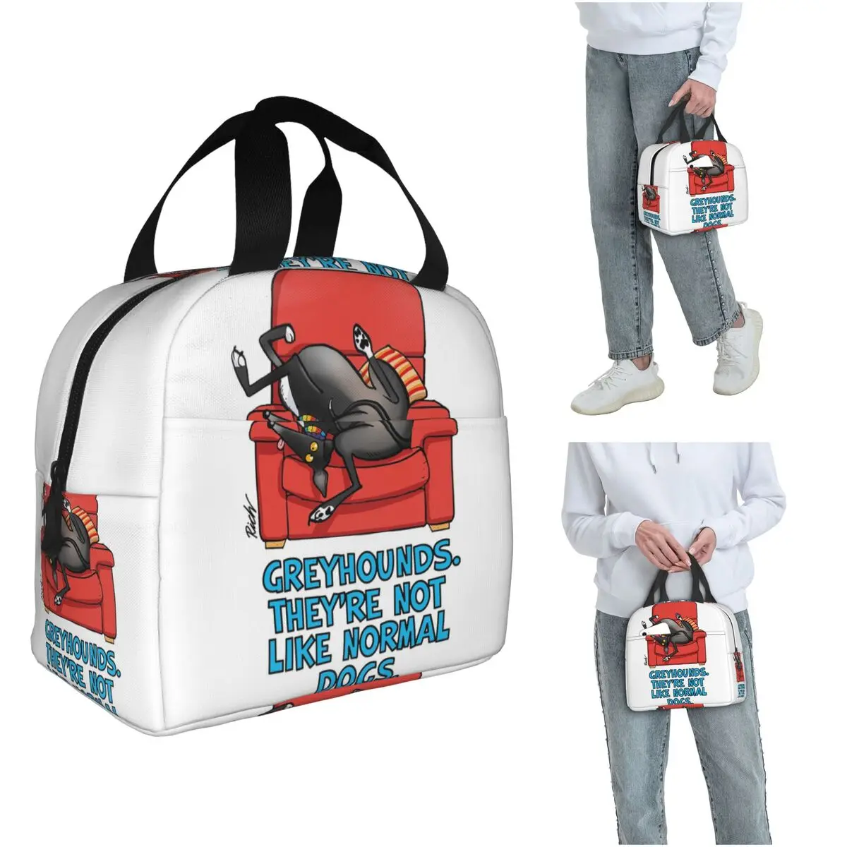 

Они не как обычная борзая собака изолированная сумка для обеда для детей школьный холодильник термобокс для еды сумка ланч-боксы контейнер