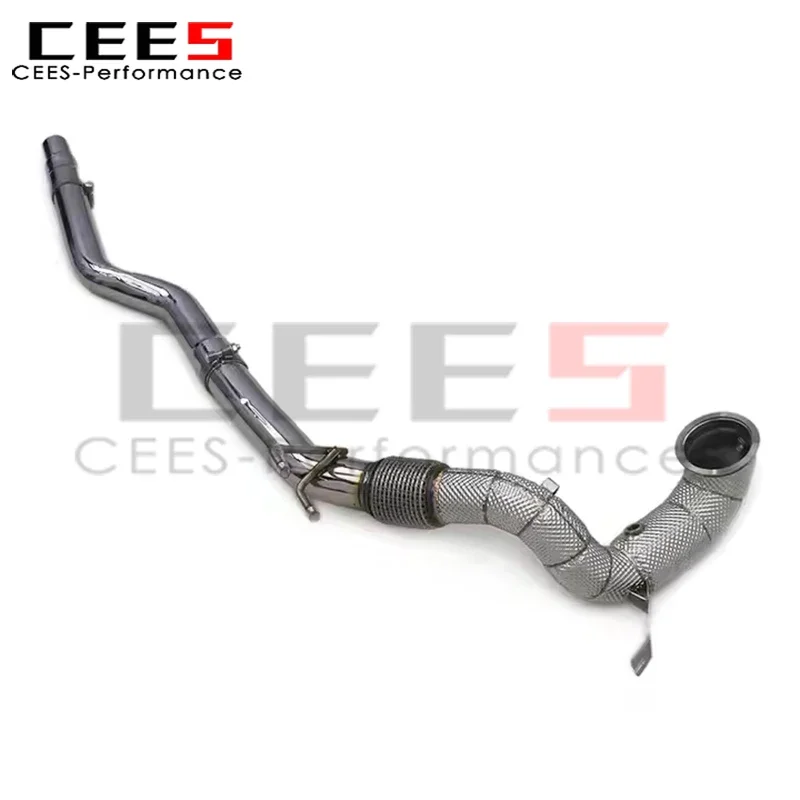 cees Downpipe Exhaust Pipes for VW Golf 8R 2.0T 2019-2023 Car Escape High Performance Stainless Steel Exhaust System Assembly