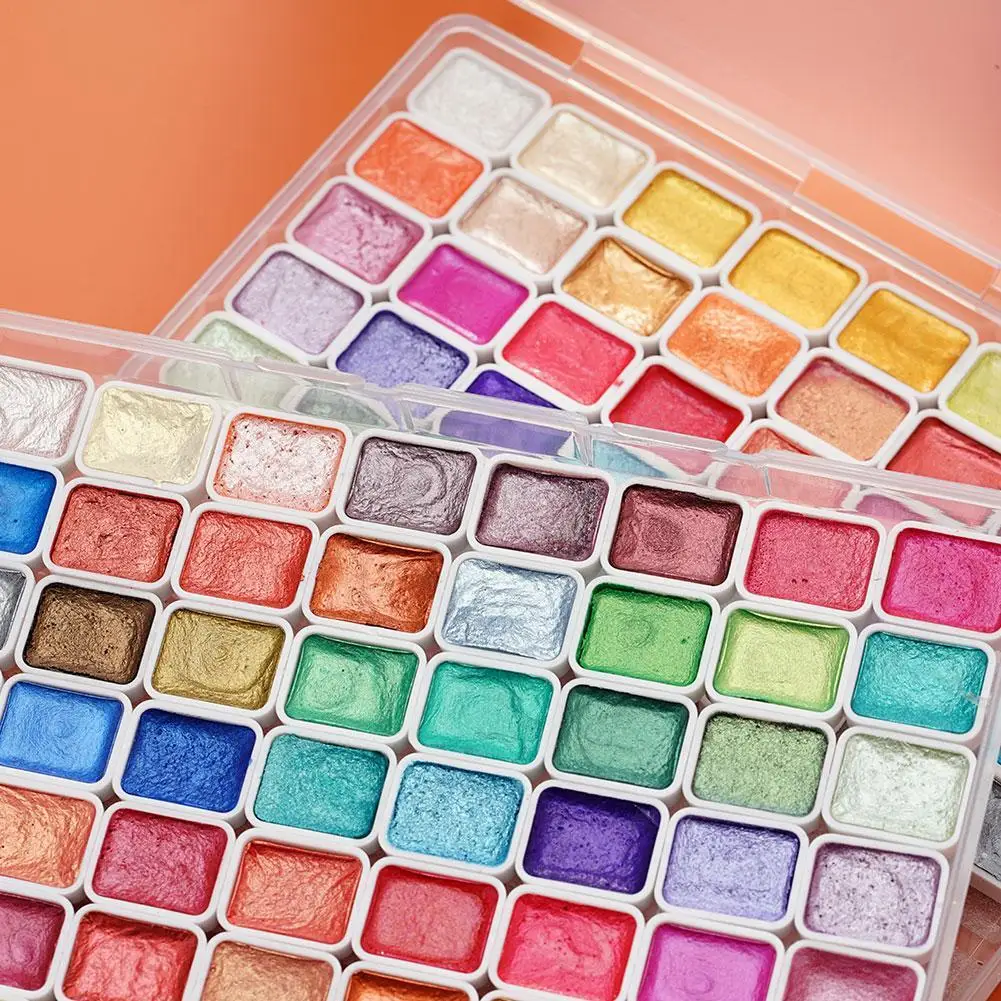 

56 цветов Перламутровые однотонные акварельные краски японский Маникюр Макияж Украшение спутанный цветок Цветущая Картина граффити