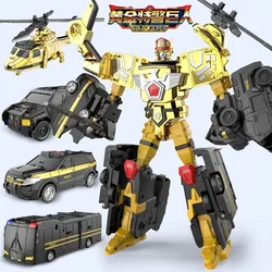 4 in 1 Hello Carbot GOLO K-COPS Transform Combined Robot Toys Deformation Car Action Figures FAZER Vehicle For Child Gifts