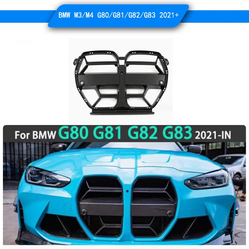 CSL style Grill Fit for BMW M3 M4 G80 G82 Gloosy Black Front Grill BMW M3 M4 2021-2023 G80 G82 CSL Grill