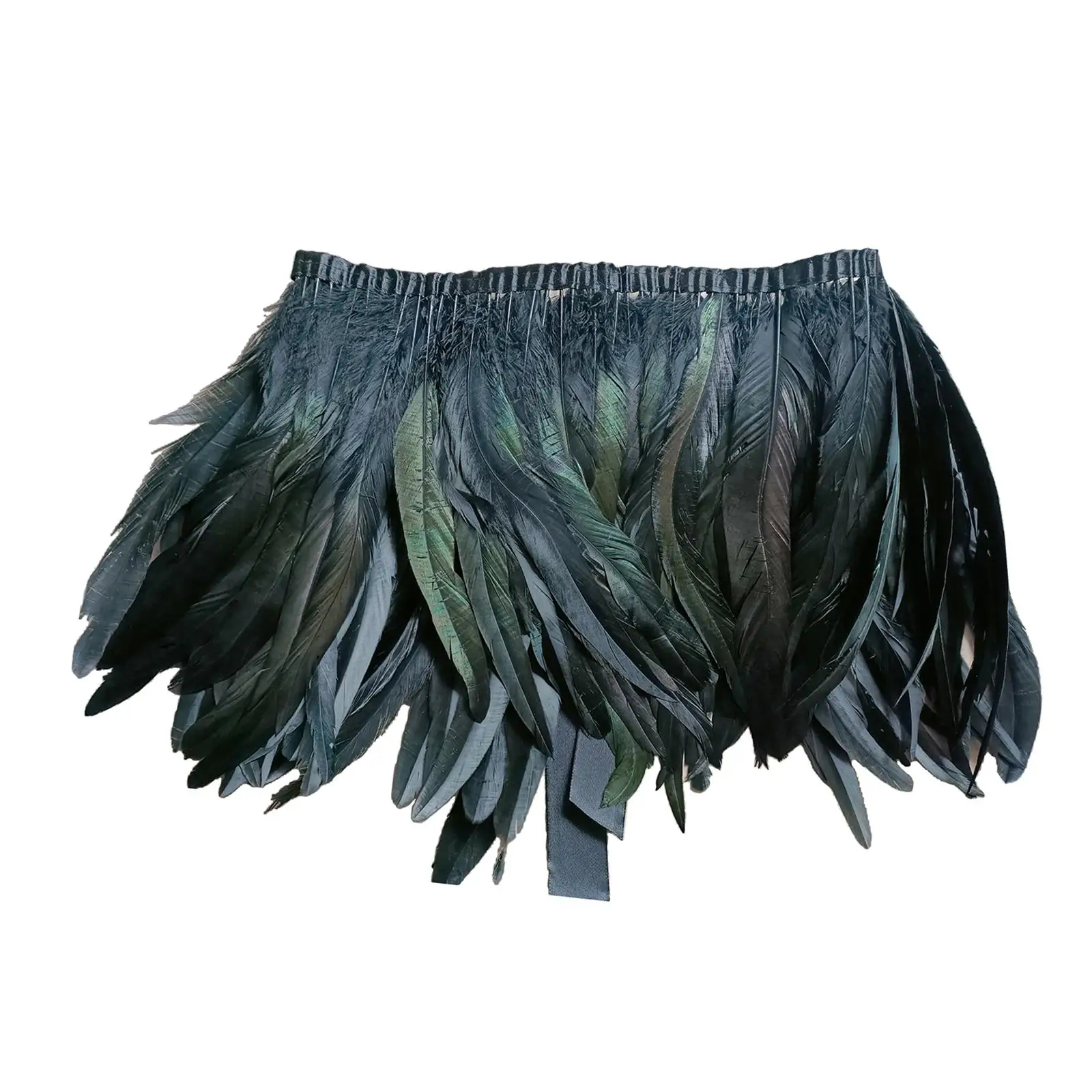 Fake Feather Shawl Plume Gothic Vest Accs Black Swan for Festival Women