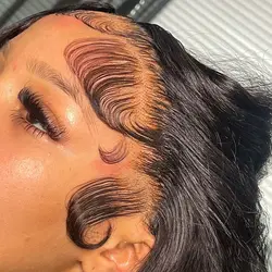 2/4pcs Transparent Lace Baby Hair Edge Stripes Human Hair Brazilian Invisible Natural Hairline for Women Reusable Lace Hair Exte