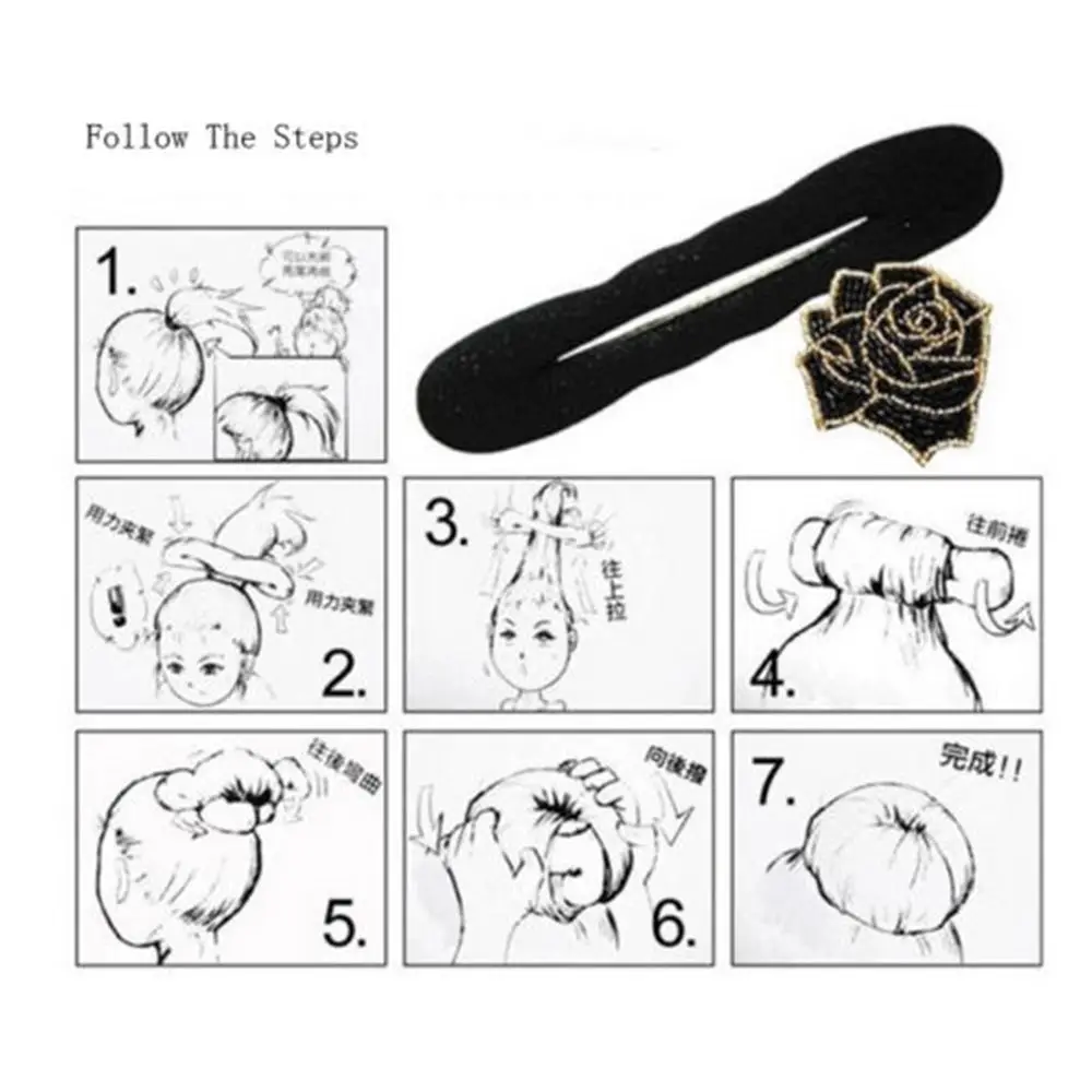 Fashion Women Twist Bun Foam Tool Sponge Curler Style Maker Hair Accessories