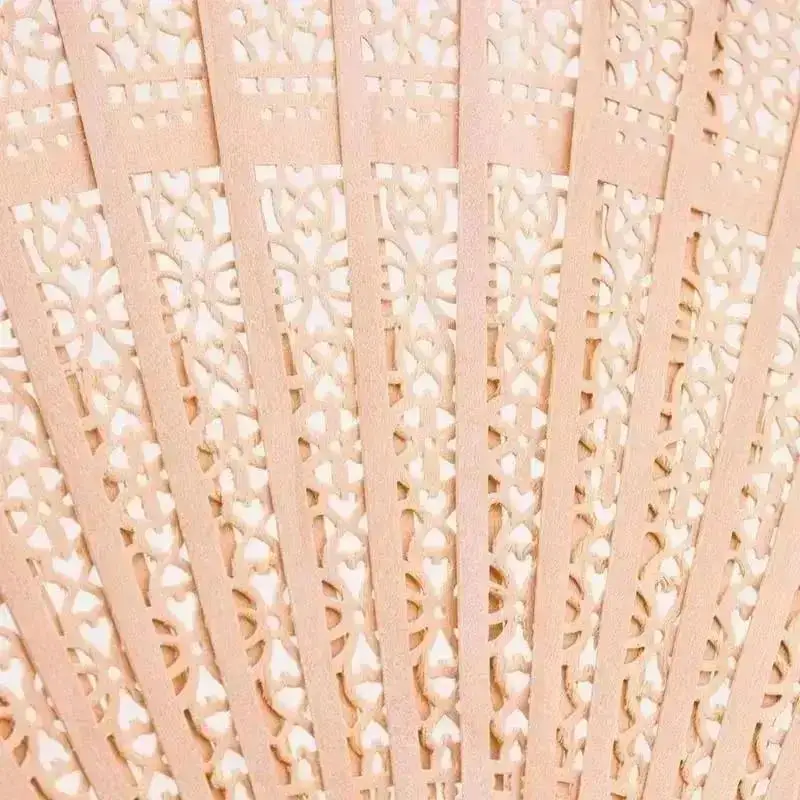 Chinese Vintage Simple Fashion Sandalwood Scented Folding Hollow Wooden Fans Hand Held Fans Accessories Gifts Decoration Supply