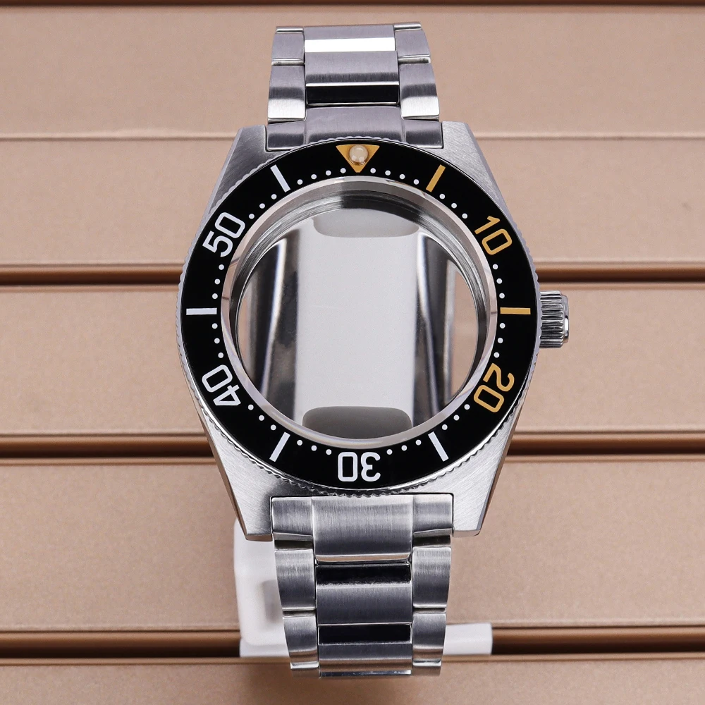 

High Quality 40.5MM Watch Case Sapphire Glass For Mod SPB143J1/SPB253J1 Black Tiger Whale NH34 NH35 NH36 Movt Transparent Back