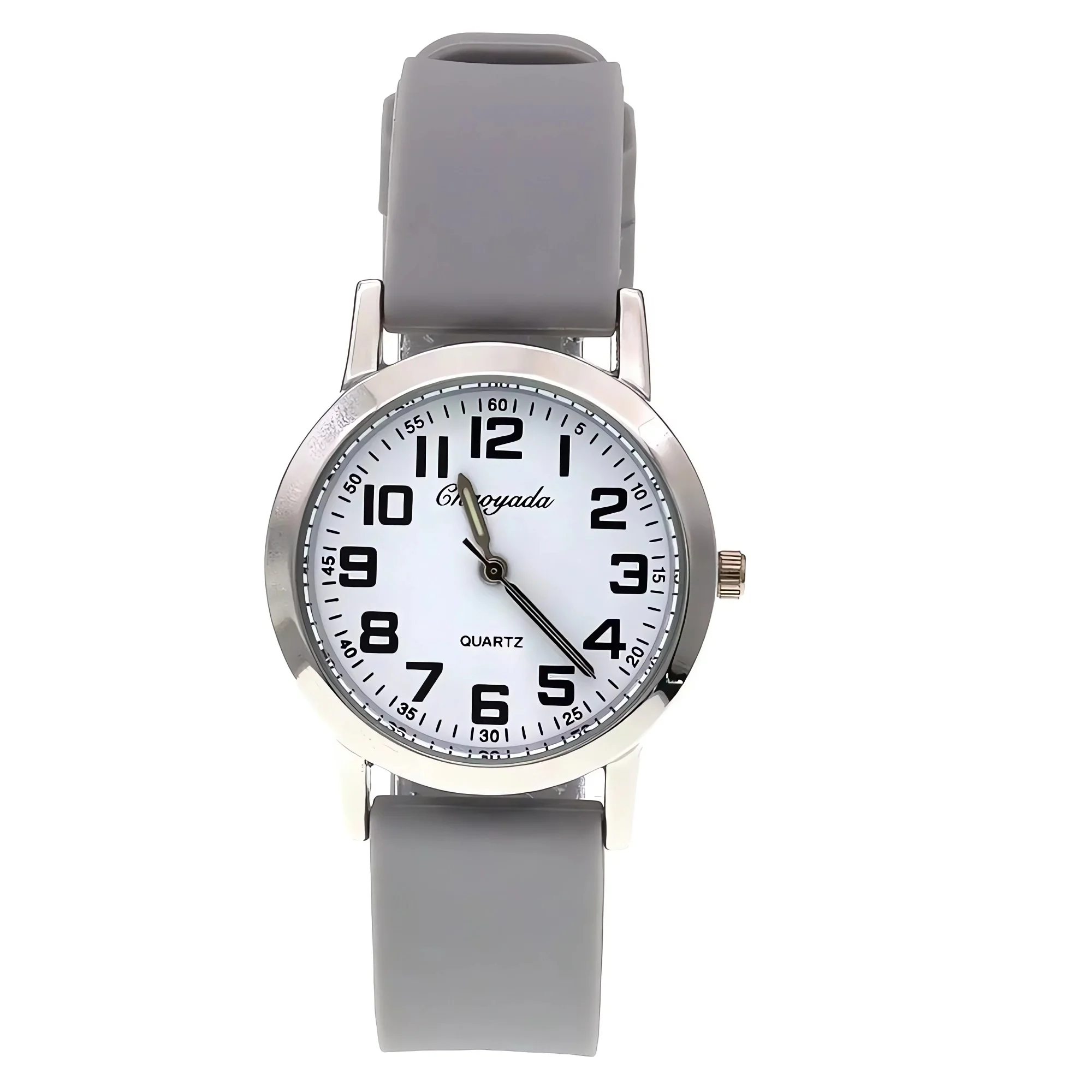 Quartz Simple Watch for Boys And Girls Silicone Strap Digital Wristwatch