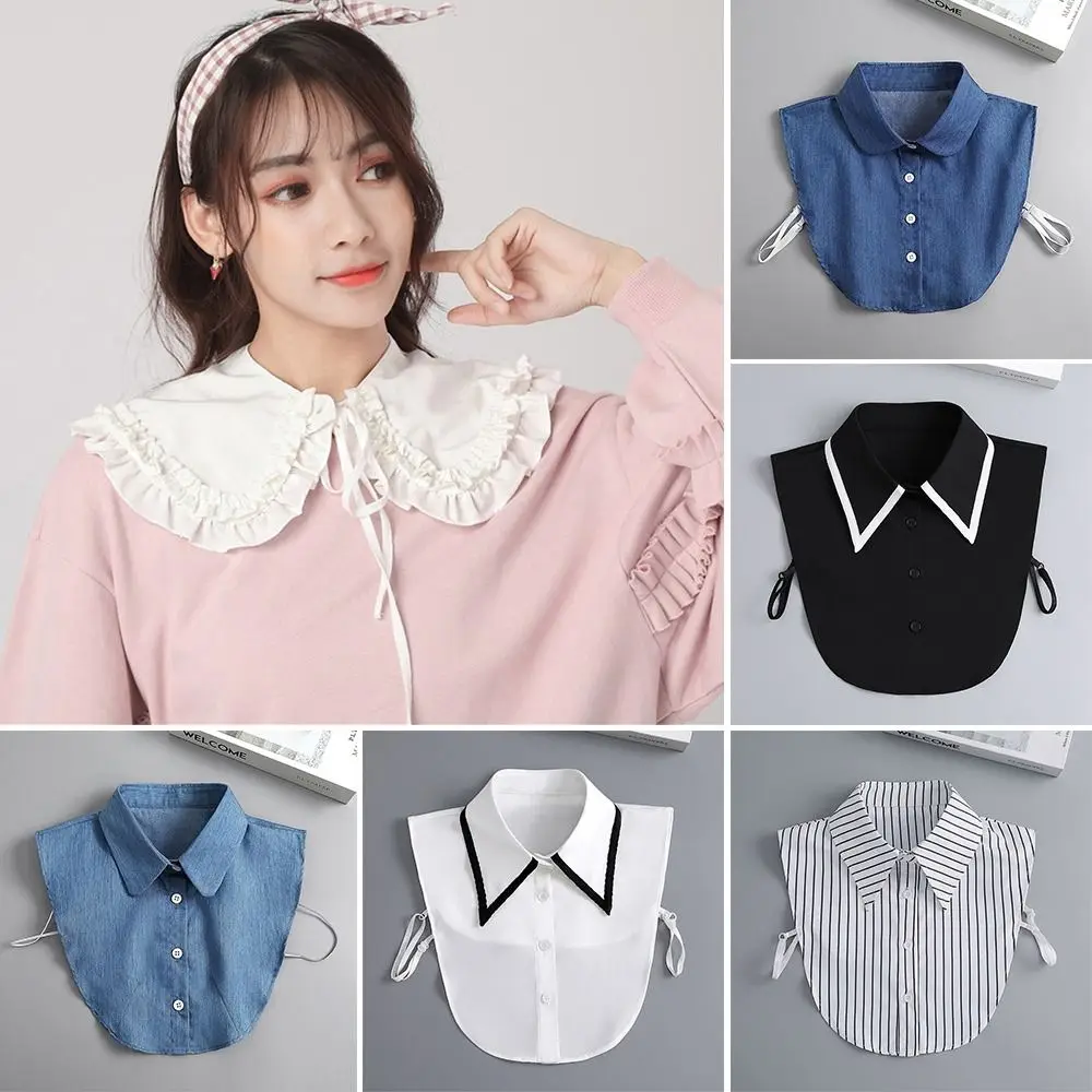 

Fashion Classic Cotton Lapel Blouse False Collar Shirt Fake Collar Clothes Accessories