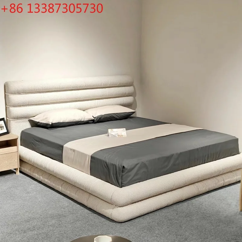 

Wabi Sand cream wind Nordic design retro wind wavy master bedroom bed princess bed