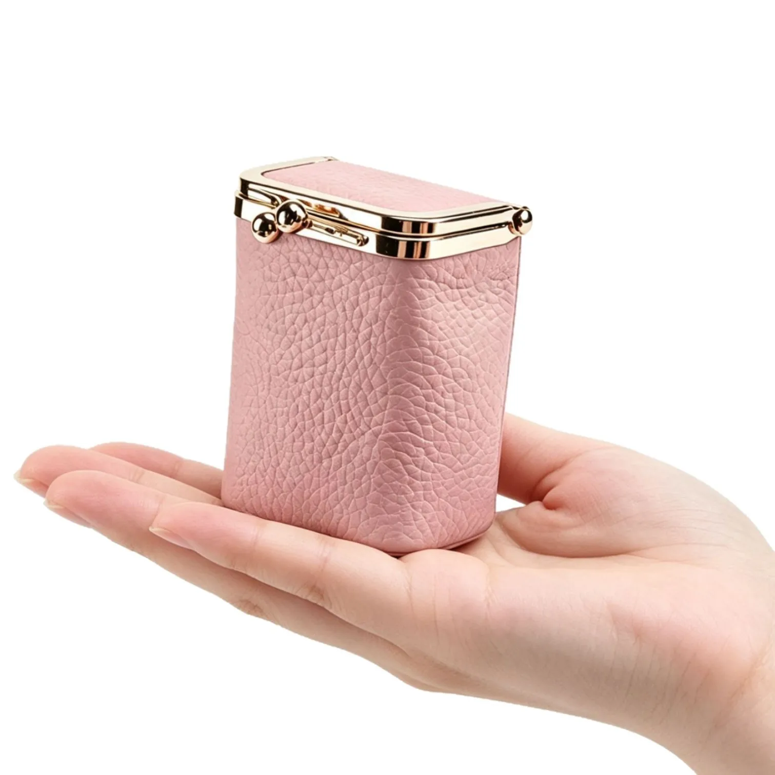 Echte Leder-Mini-Schmuckbox & Vintage-Geldbörse für Damen - Kompakter Reise-Münzbeutel, Lippenstift-Aufbewahrungsorganizer – Detail 7