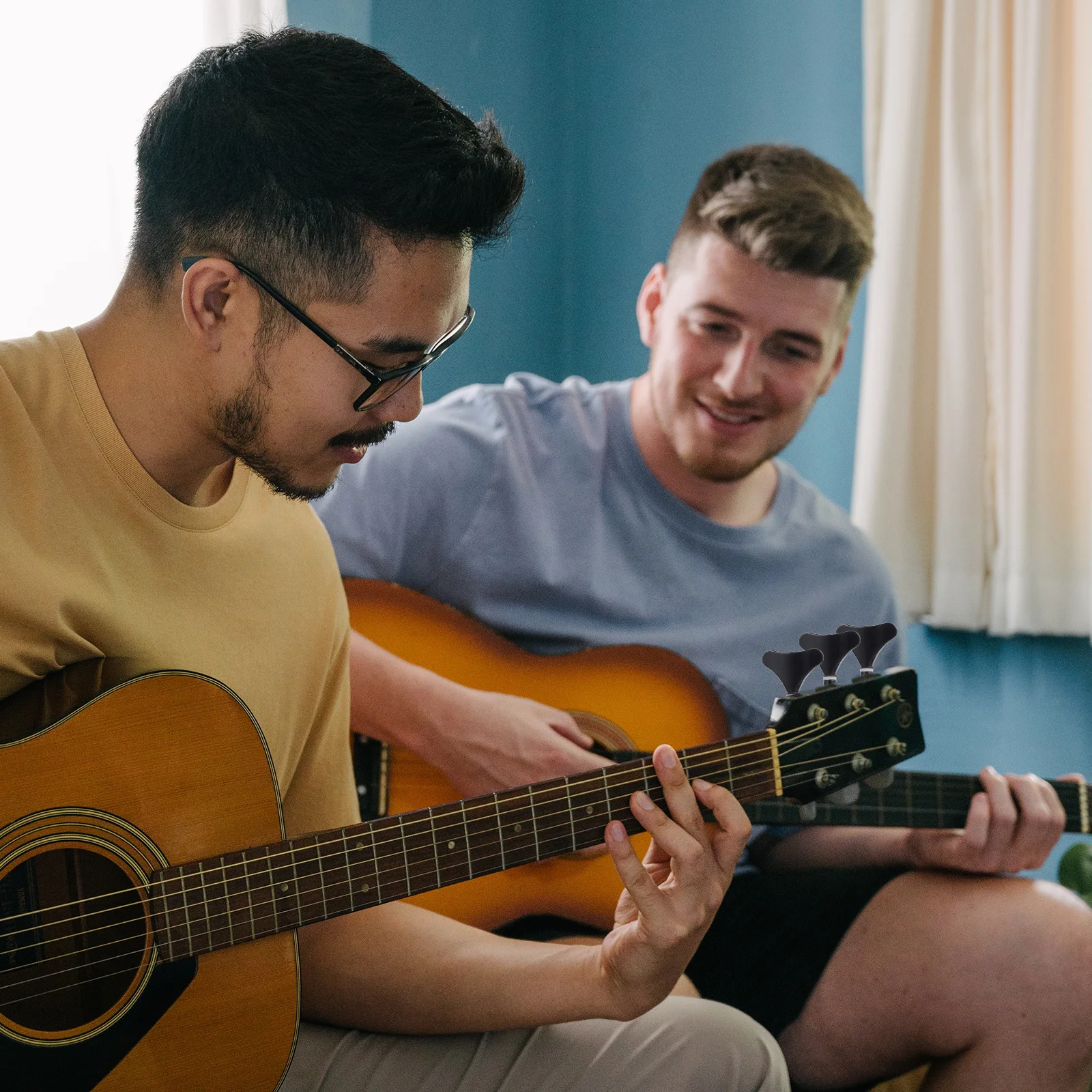 

4Pcs Guitar Tuning Button Creative Metal Guitar Tuner String Adjuster Stable Durable Easy to Use String Adjuster