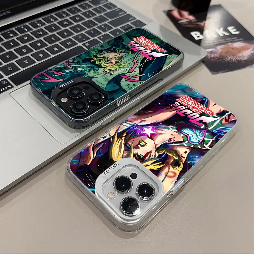 Anime JOJO Jolyne Mobile Phone Case for iPhone 17 16 15 14 13 12 11 X XR XS 8 7 Air Pro Max Plus Translucent Colorful Cover