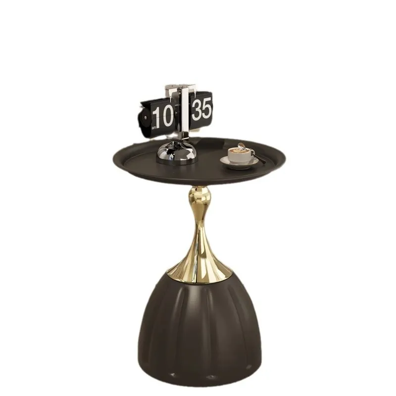 

Light luxury sofa living room household small coffee table metal corner few wrought iron bedside