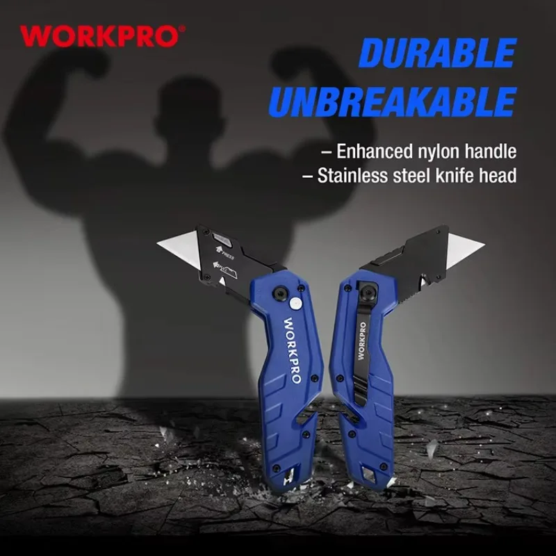 Quick-Change Folding Button Lock Utility Knife with Nylon Handle Wire Stripping Utility Knife