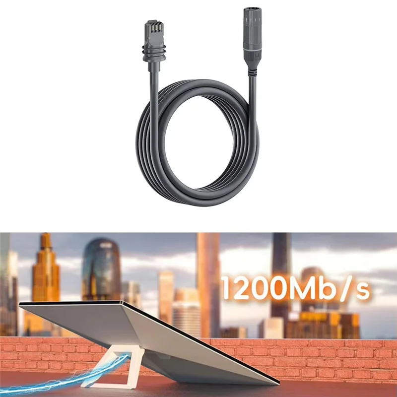A45U IP68 مقاوم للماء إيثرنت محول تمديد الحبل كابل الاستقبال ل Starlink Gen 3 1200Mbps كابل الاستقبال 1 متر