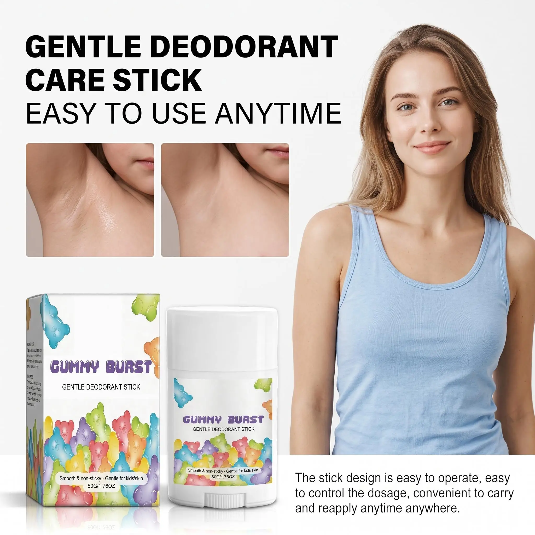 Natürliches Deodorant für Kinder und Jugendliche mit empfindlicher Haut, 24-Stunden-Schutz, beseitigt Schweißgeruch, Sommer, Outdoor-Sport, Reise-Deodorant – Detail 5