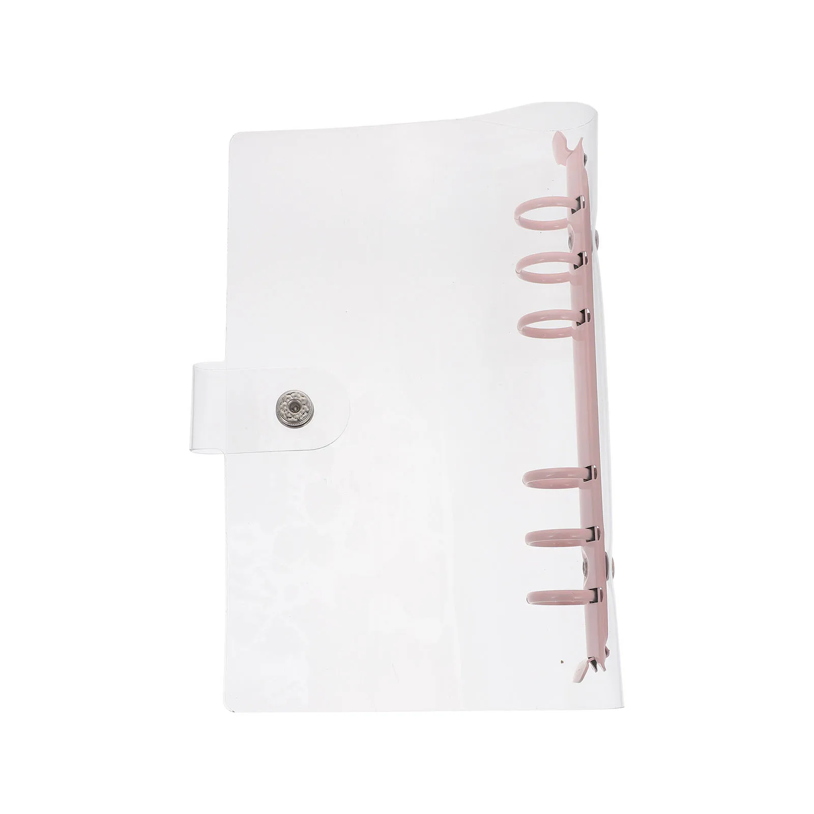 1pc Binder Ring Notebook Transparent Pvc Loose-Leaf Folder Practical Memo Clip Board For Students Stationery School Office