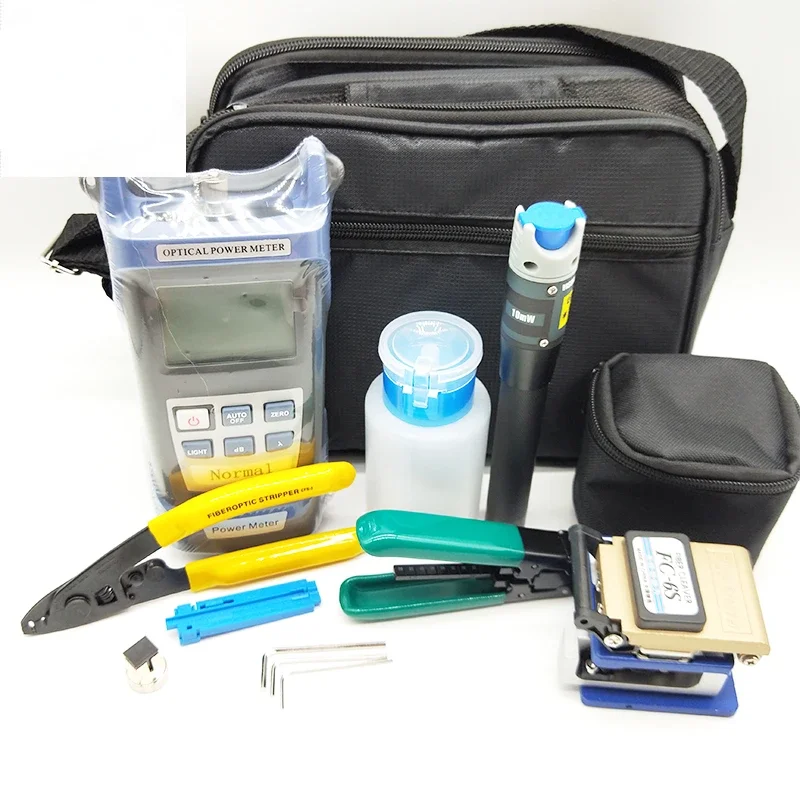 Network Fiber Optic cable tool kit with Optical Power Meter High quality fiber optic equipment