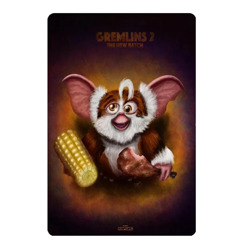 Gremlins Squirrel Movie Poster Wall Tin Sign Home Decor Vintage Art Tinplate Painting Plaque Metal Plate Signs Garage Poster