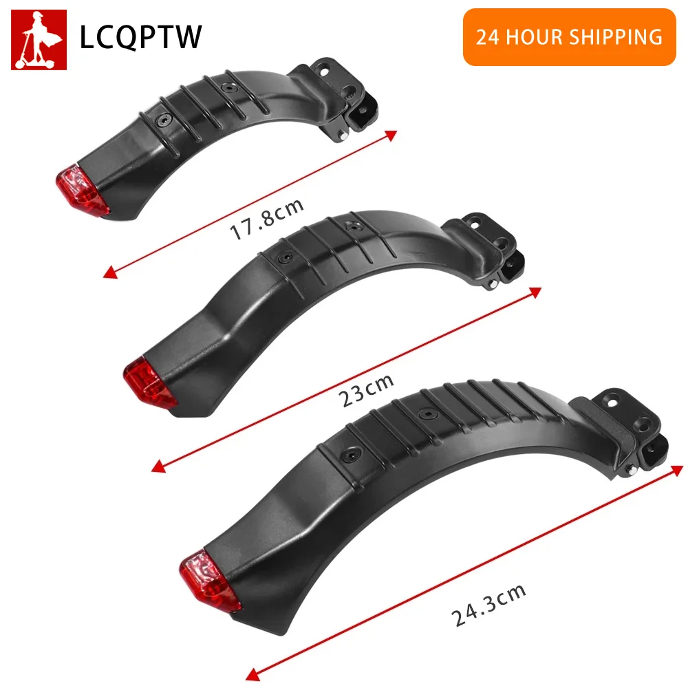 For Carbon Fiber Electric Scooter 6.5/5.5/8 Inch Fender Cover Rear Tail Lamp Flashlight Mudguard Rear Brake Foot Brake Fender