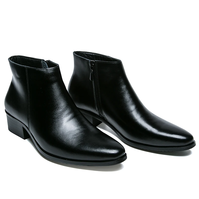 Winter Herren PU-Lederstiefel Klassischer Britischer Stil Casual Business Schuhe Hochwertige Knöchelstiefel für Männer Übergröße 46 Herrenstiefel – Detail 3