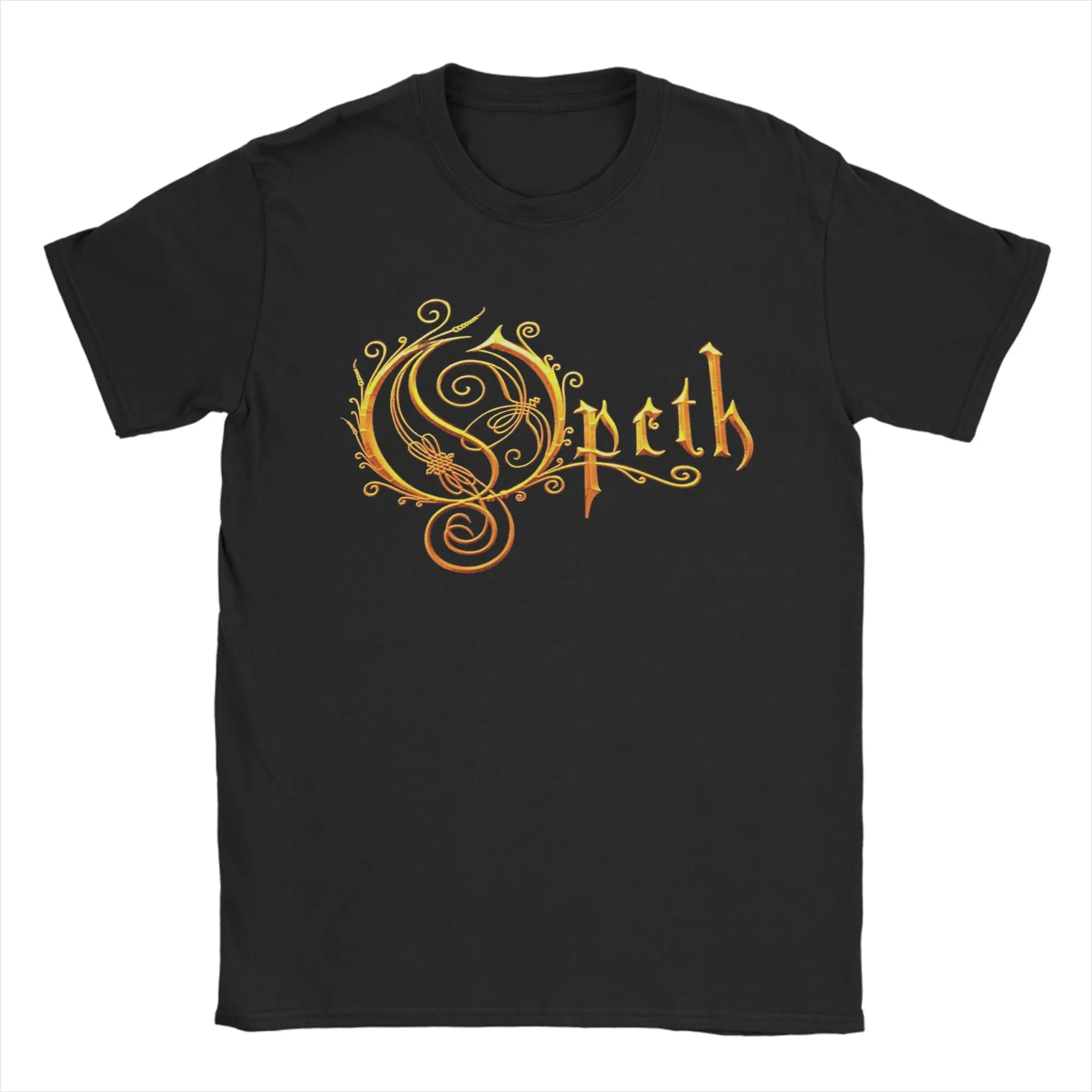 PROGRESSIVE METAL Opeth logo LOGO ART Summer  T Shirts Pure Cotton O Neck Oversize Tees Short Sleeves Vintage Tops
