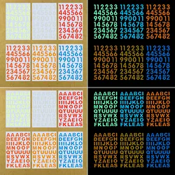Pegatina de números, letras del alfabeto, pegatinas luminosas, interruptor de pared, muebles para ordenador portátil, motocicleta, coche, álbum de recortes, decoración de nombre para diario
