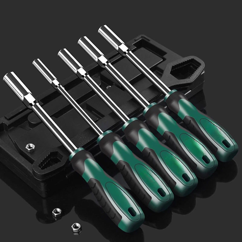 

Screwdriver Socket Wrench Set M5 M4 External Hex Screwdriver Hexagonal Nut Key Extend Driver 5.5 8 10 13 14 7mm Hand Tool