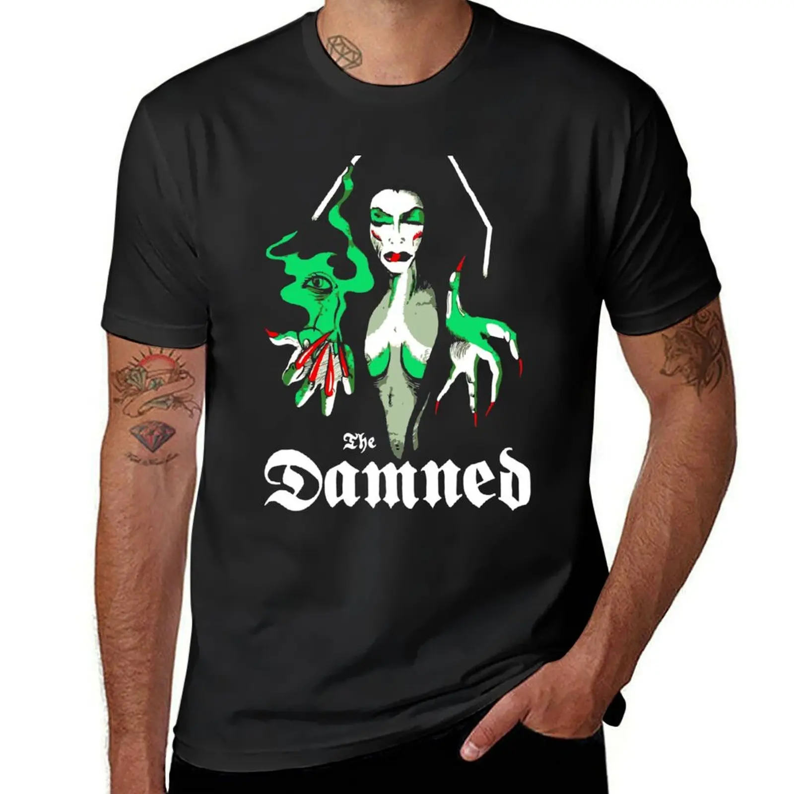 THE DAMNED Vampira T-Shirt blanks tees men t shirts