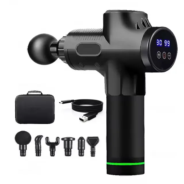 

Fascial Massage Gun Electric Percussion Pistol Massager Body Neck Back Deep Tissue Muscle Relaxation Fitness Tool For Shoulder
