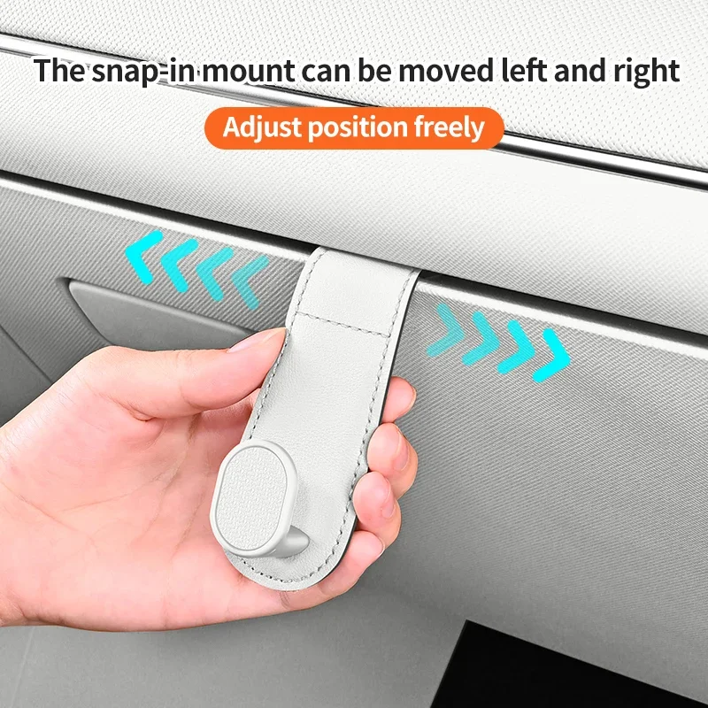 New Car Glove Box Hook Adjustable Car Passenger Storage Hanger 20KG Heavy‑Load Leather Suede Auto Glovebox Hanger Car Storage