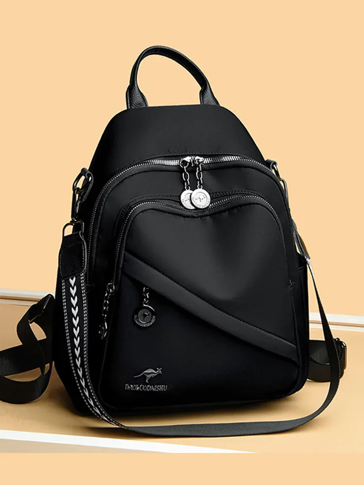 

Ox Cloth Double oulder Bag Women's Casual Travel Bapa Large Capaci Simple Design for Work Brol Kangaroo Bag