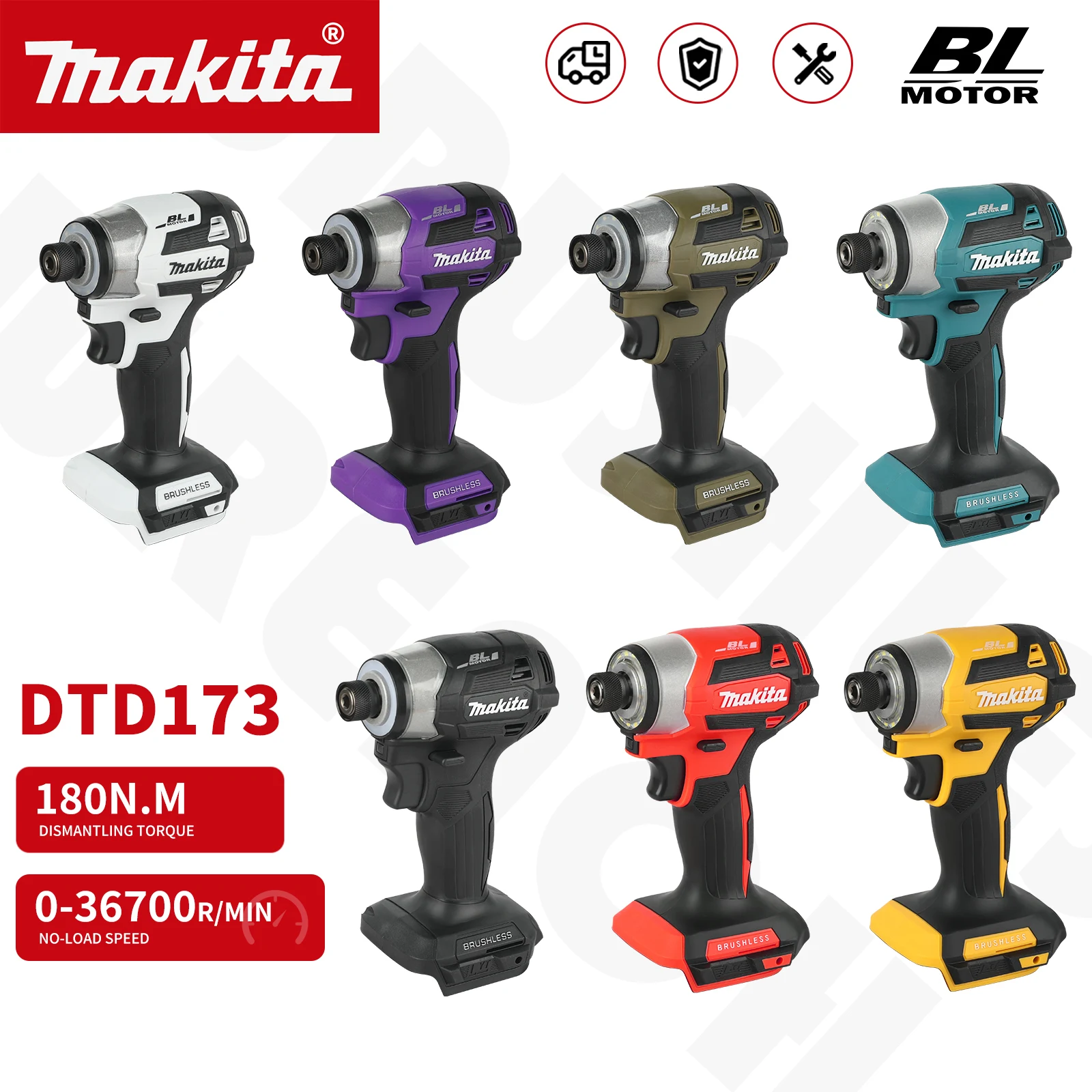 makita-new-2026-dtd173-18v-brushless-impact-driver-180nm-high-torque-36700rpm-cordless-electric-screwdriver-power-tools