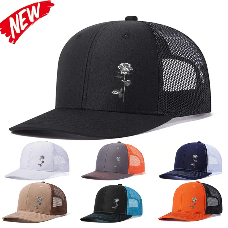 Frühling Heiße Verkäufe Rose Richardson Micro Gebogene Baseball Kappe für Männer Frauen Outdoor Mesh Ente Hut Schatten Atmungsaktive Gorras Hombre
