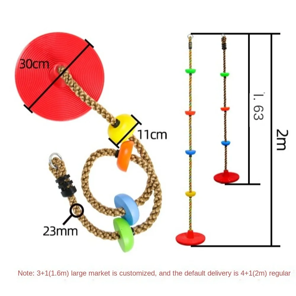 Nieuwe Heavy Duty Klimtouw Schommels Plastic Schijf met Ophangriem Disc Boom Schommelstoel Creatieve Speelgoedschommels voor Kinderen