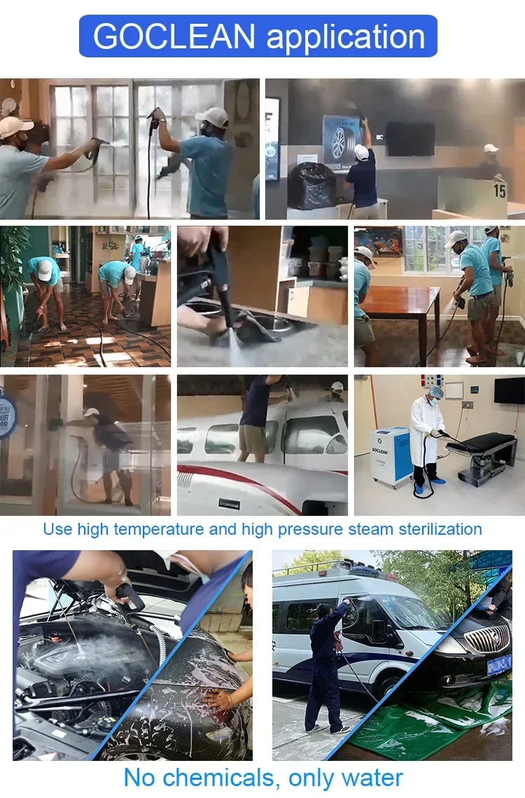 Hot selling Car Detailing Equipment free Drying Towel Dry Wet Steamer Optima Diesel Steam Cleaning Machine Car Wash Lava Moqueta