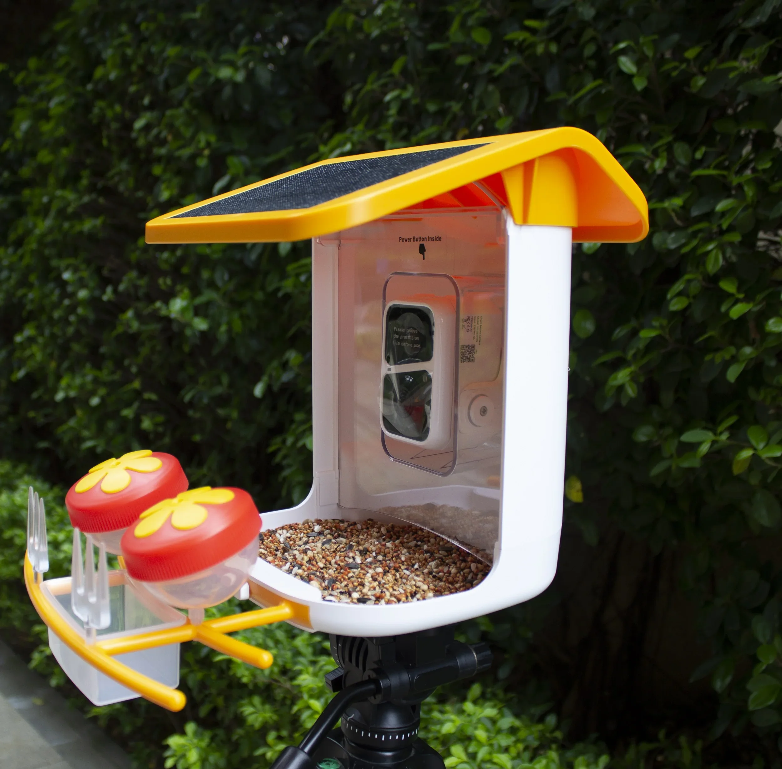 Solar Panel Bird Feeder With Smart Bird Cabin WiFi AI Camera Auto Capture Smart Bird Feeder With Camera