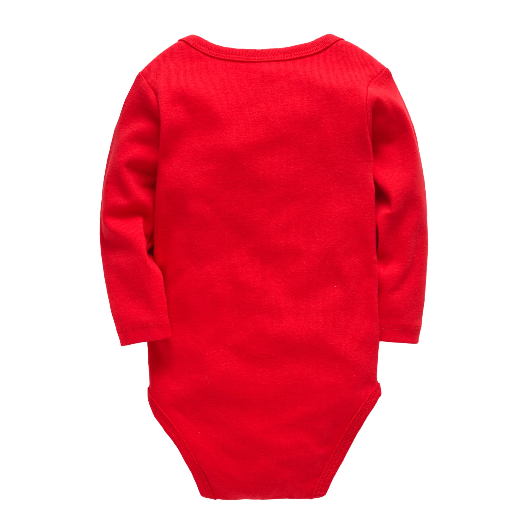 New Year 3 Pieces Set Red Baby Clothing Rompers Boys 100% Cotton Plain Bodysuit Girls Blank Muslin Jumpsuit 0-24 Months