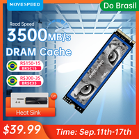 MOVESPEED 3500MB/s SSD with DRAM Cache NVMe M2 2280 512GB Internal Solid State Drive M.2 PCIe 3.0x4 2280 SSD for Laptop PC