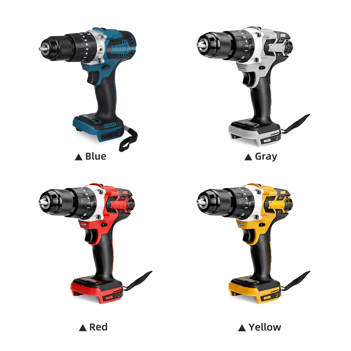3 In 1 Bor Impact Elektrik Tanpa Sikat 13Mm 20 + 3 Torsi 4000RPM Bor Palu Obeng Elektrik untuk Baterai Makita 18V