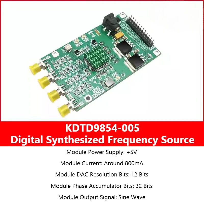 

Высокоскоростной модуль DDS Ad9854, источник сигнала, генератор синусоидальных и прямоугольных сигналов, плата драйвера DDS Kdtd9854-005