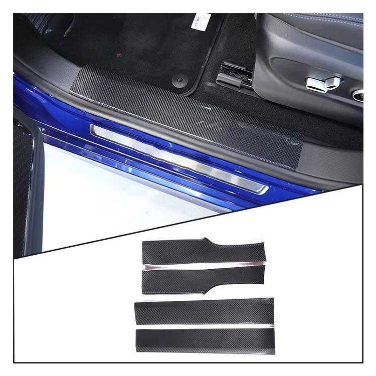 

Real Carbon Fiber Interior Accessories for Grecale 2022-2023 Rear Door Welcome Pedal Trim Sill Panel Protection Cover