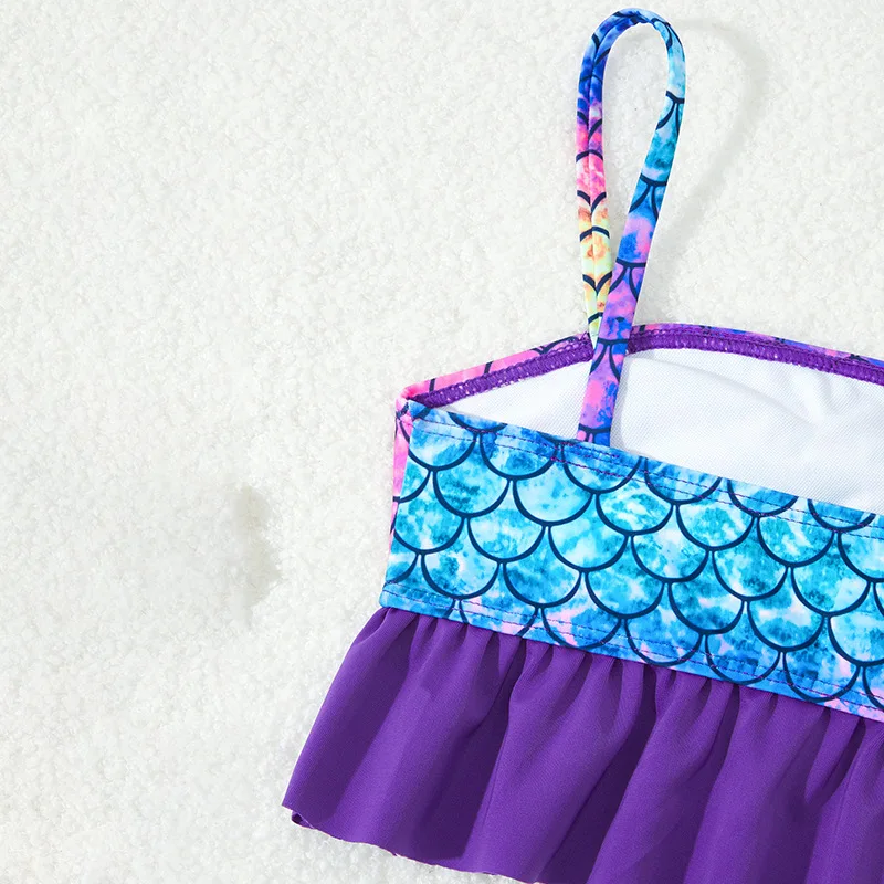 الفتيات 3 حزمة حورية البحر مقياس السمك بيكيني الاطفال ملابس السباحة والتنانير 4-7 سنوات ملابس سباحة للأطفال 2025 طفل طفلة ثوب السباحة #5